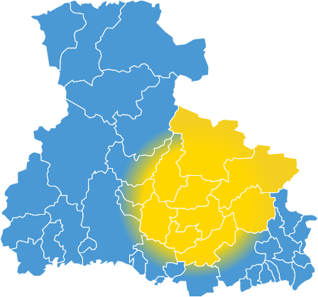 兵庫県の出張範囲の地図