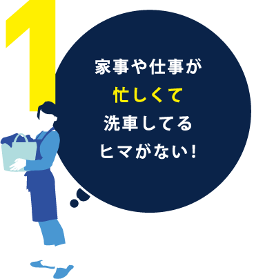 家事や仕事が忙しくて洗車してるヒマがない!